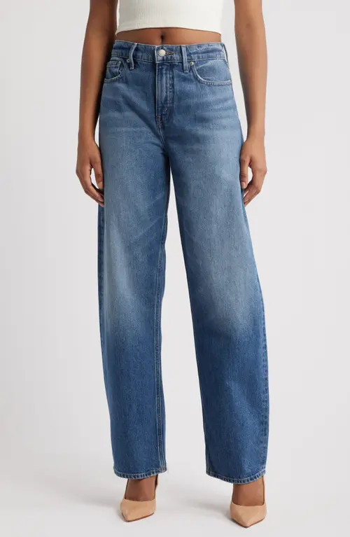 Good American Good Relaxed Barrel Jeans in Indigo740 at Nordstrom, Size 2 | Nordstrom