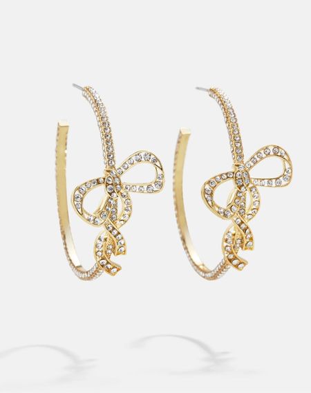 Rhinestone tangled bow hoop earrings 
Perfect for holiday
Holiday jewelry 
Statement earrings 

#LTKfindsunder50 #LTKHoliday #LTKover40
