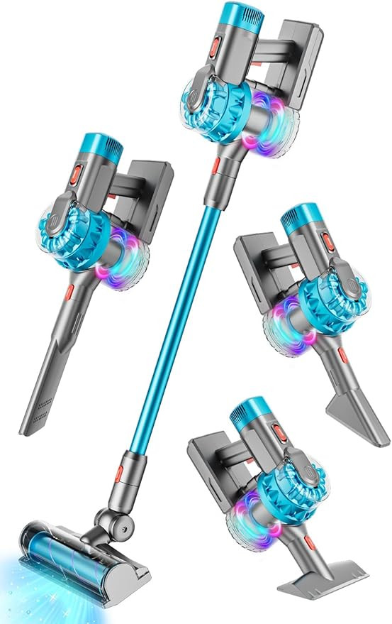 BLAXTEM 4-in-1 Kids Toy Vacuum that Works with Suction, Toy Electric Toddler Vacuum Cleaner for C... | Amazon (US)