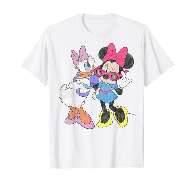 Disney Mickey And Friends Daisy & Minnie Fashion Short Sleeve T-Shirt | Amazon (US)