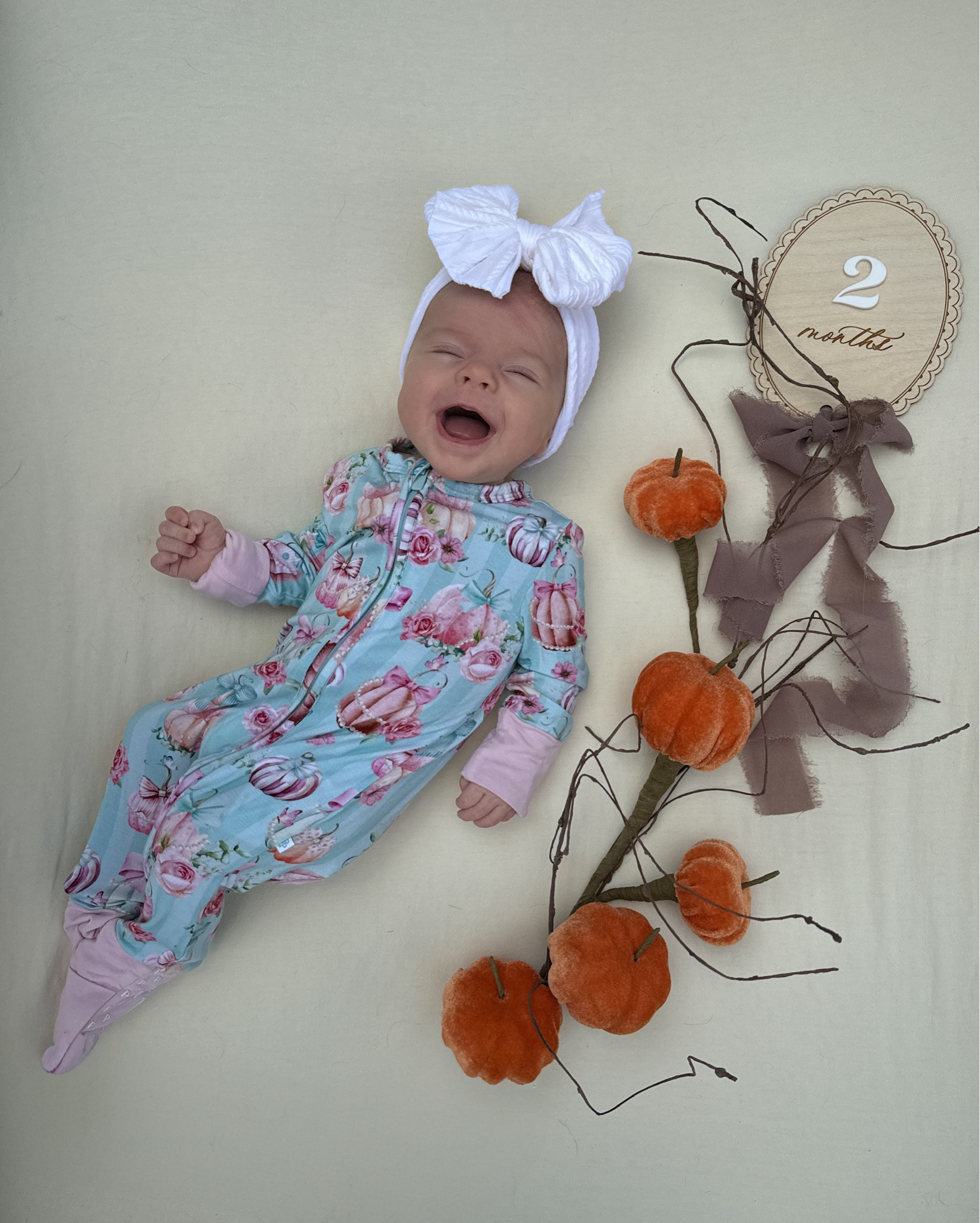 The cutest pumpkin onesie from posh peanut! Vivi is wearing size 0-3 and is 2 months old!

Her head wrap now is from Amazon. Comes in a 6 pack! 

#LTKSeasonal #LTKBaby #LTKHalloween