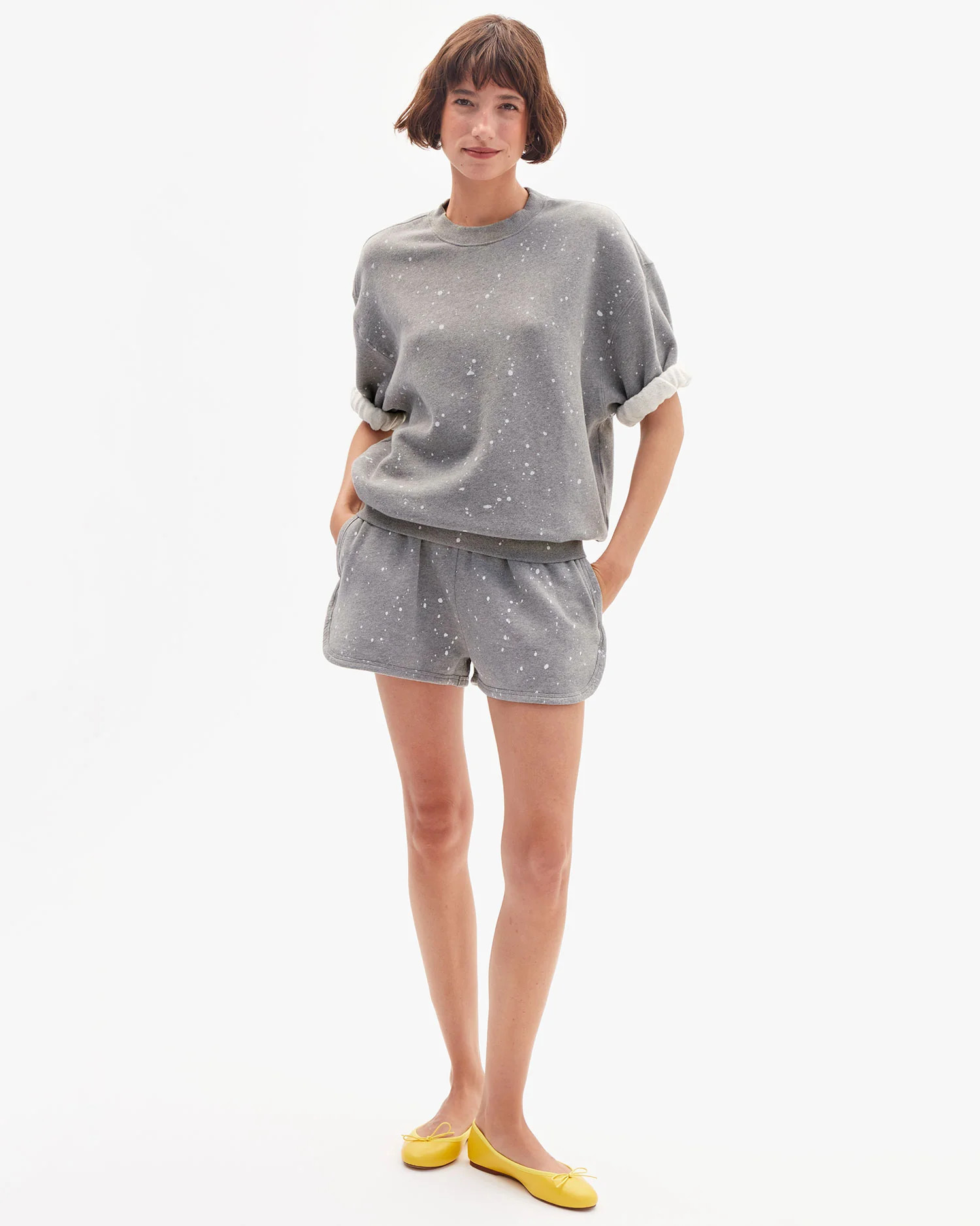 Short Sleeve Oversized Sweatshirt | Clare V.