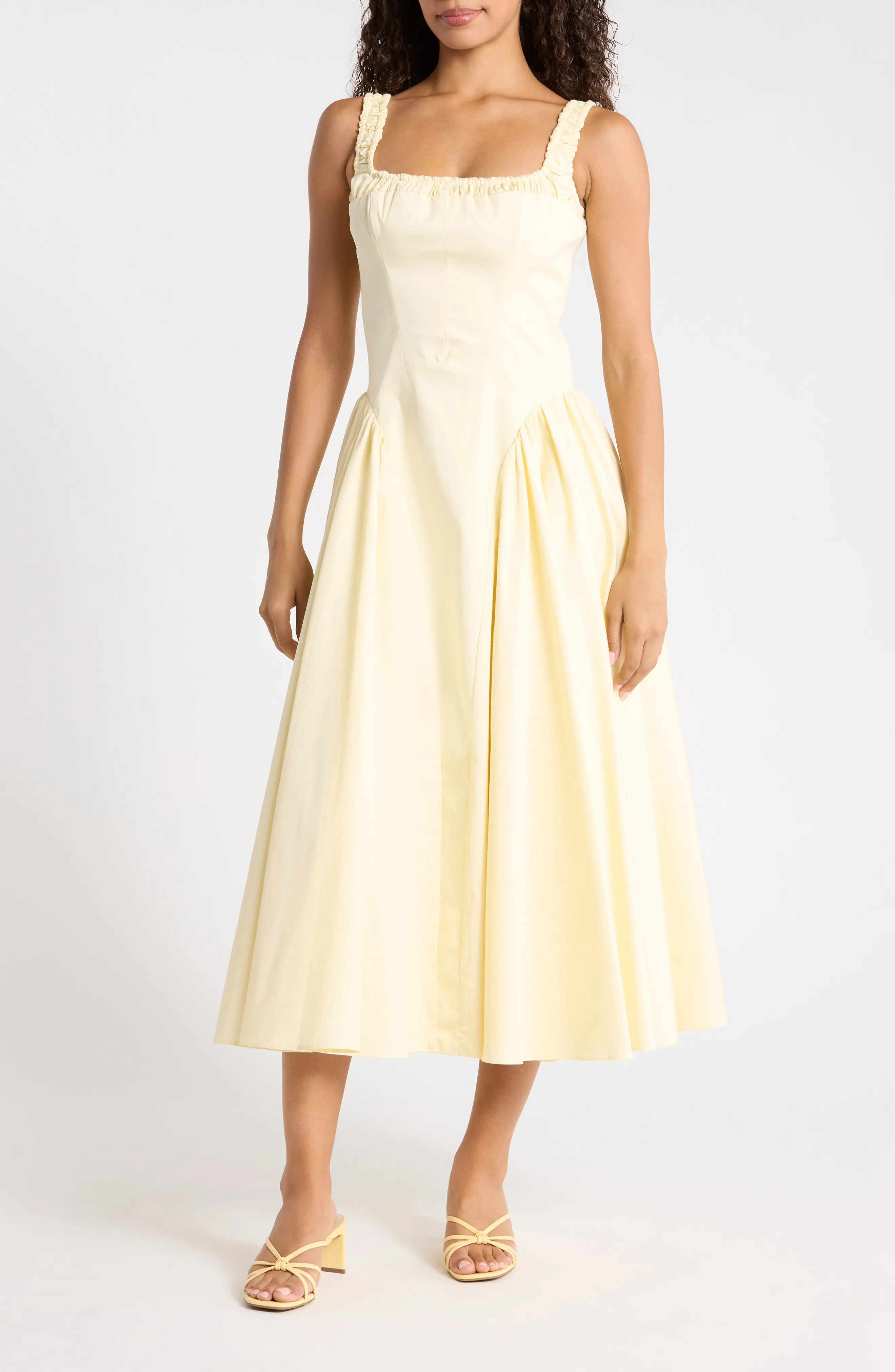Dorothy Stretch Pima Cotton Cocktail Midi Dress | Nordstrom