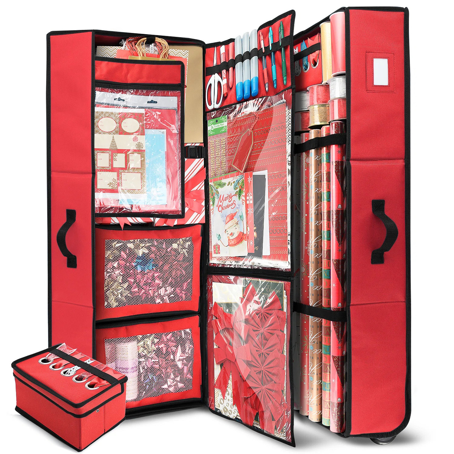 The Holiday Aisle Christmas Gift Wrapping Paper Storage Organizer | Wayfair North America