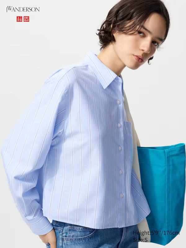 Oxford Boxy Shirt (Stripe) | UNIQLO (UK)