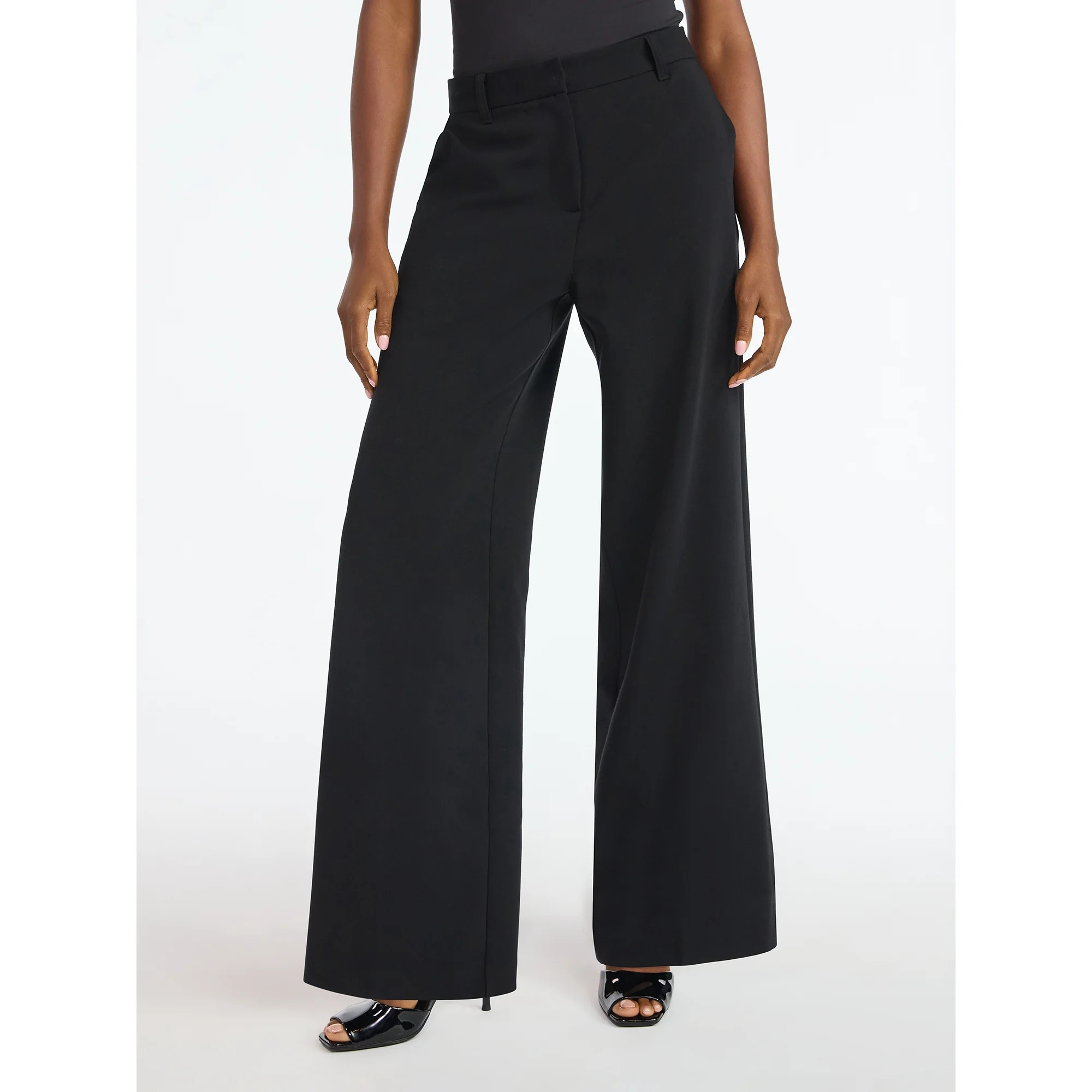 Scoop Women’s Wide Leg Trouser Pants, Sizes 0-20 | Walmart (US)
