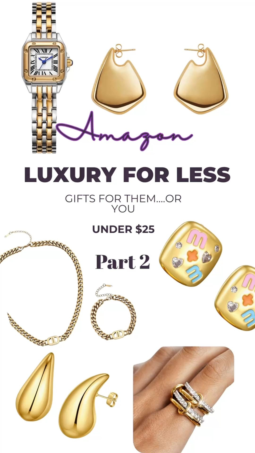 Luxury for less ✨ Amazon jewelry finds under $25 that look designer-level. Perfect gifts—or treat yourself 💛 #AmazonFinds #LuxuryForLess

Which one would you wear?

Don’t blink 👀 Part 3 drops soon and these finds are TOO good ✨ 


#LTKHoliday #LTKGiftGuide #LTKSaleAlert
