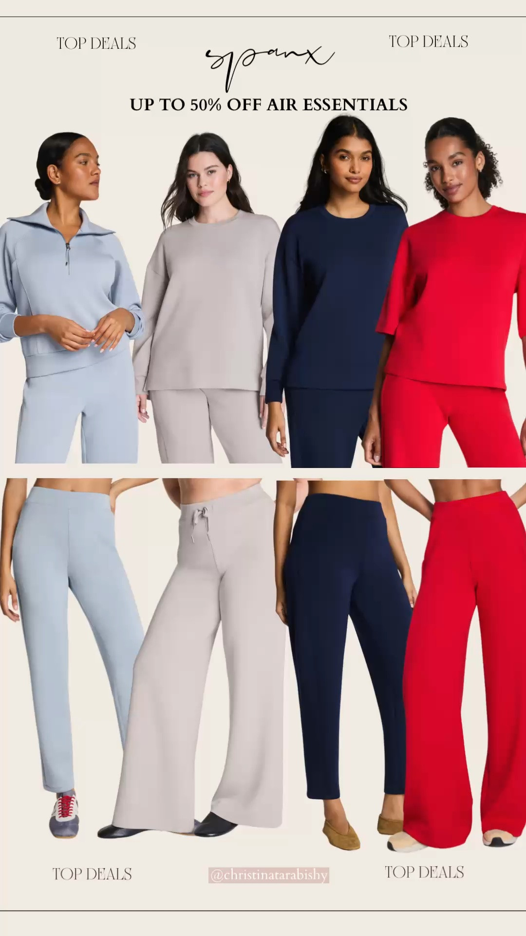 MDW @Spanx Sale! Up to 50% off Air Essentials! 

My go to sets for lounge and travel! 

Spanx, Spanx sale, Air Essentials, sweatsuit, matching set, lounge set, wide leg pants, sweatshirt, quarter zip, loungewear, comfortable style, elevated essentials

#LTKootd #LTKSaleAlert #LTKSeasonal