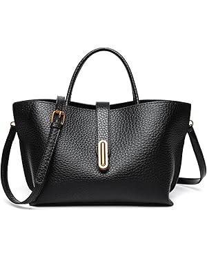 Chic PU Crossbody tote bags for women - Lock Clasp shoulder handbag for Work and Daily Use, Versa... | Amazon (US)
