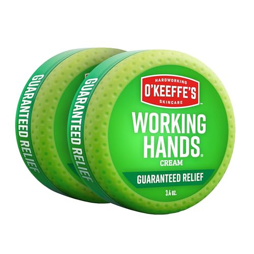 O'Keeffe's Working Hands Hand Cream for Extreme Dryness - 3.4 oz Jar (2 Pack) - Repairing Skincare for Cracked, Dry Hands | Amazon (US)