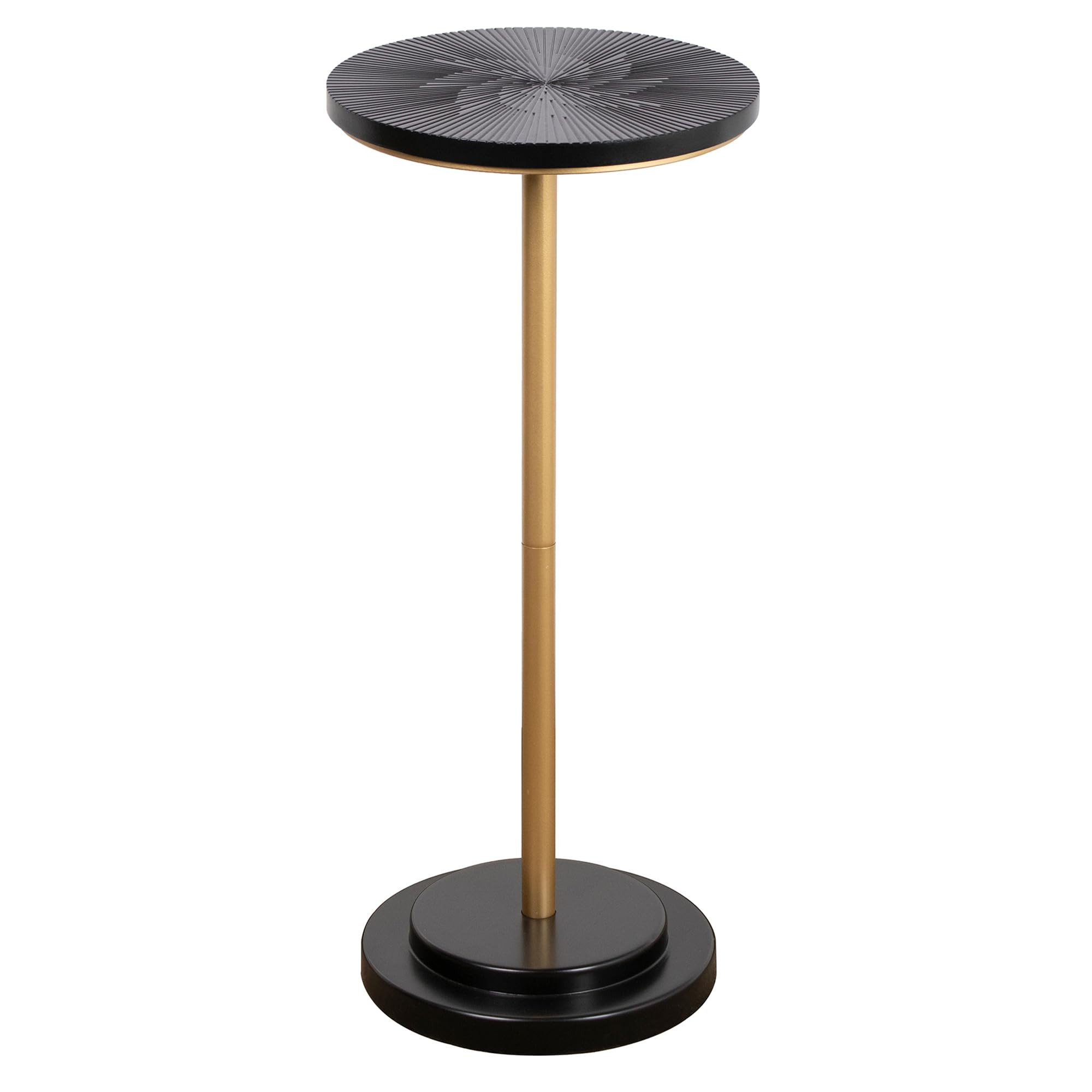 Drink Table, Weighted Base Pedestal Martini Table, Small Side Table with Wooden Carved Table Top ... | Amazon (US)
