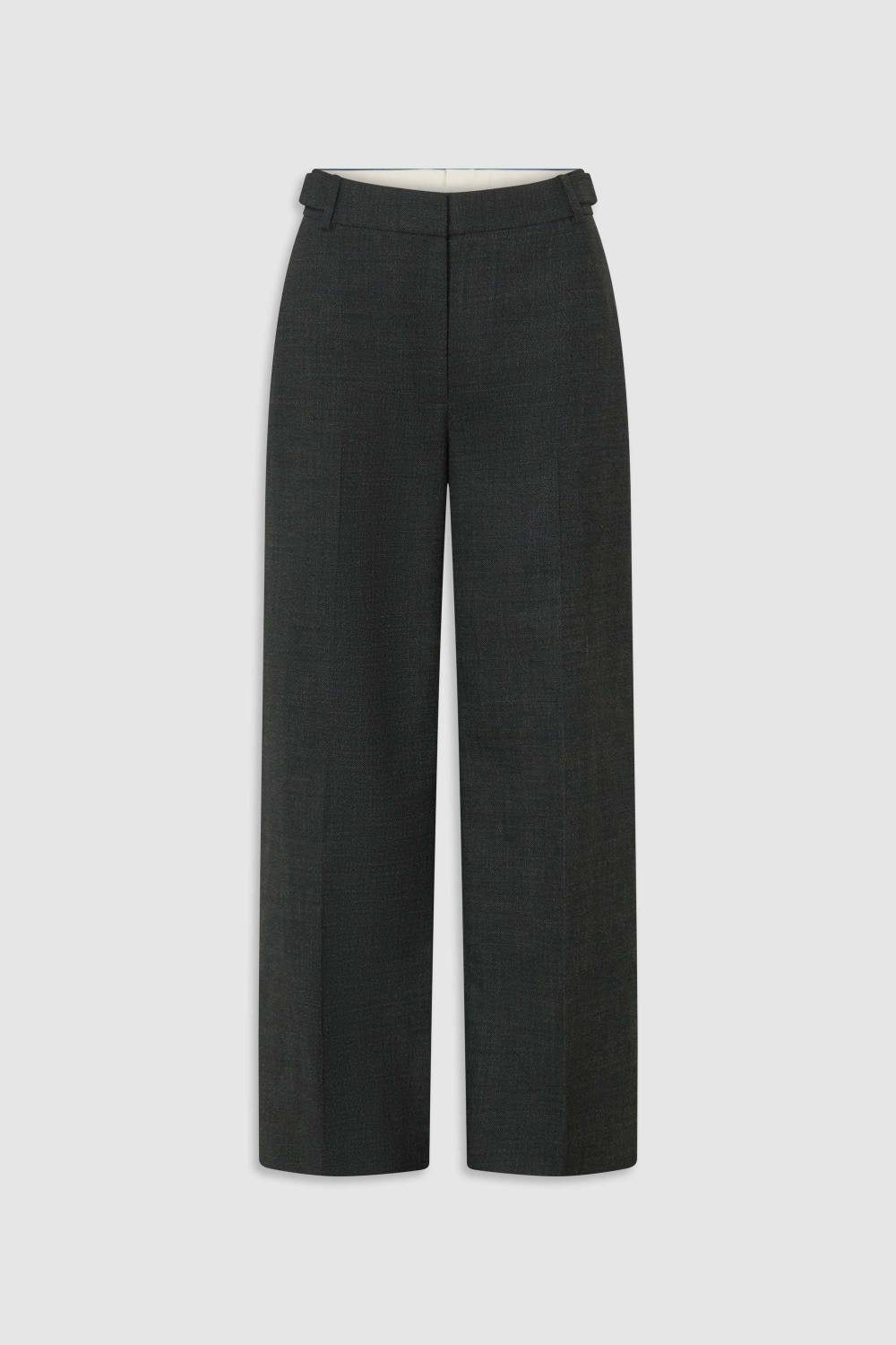 Wool Flat Front Pant | Oroton