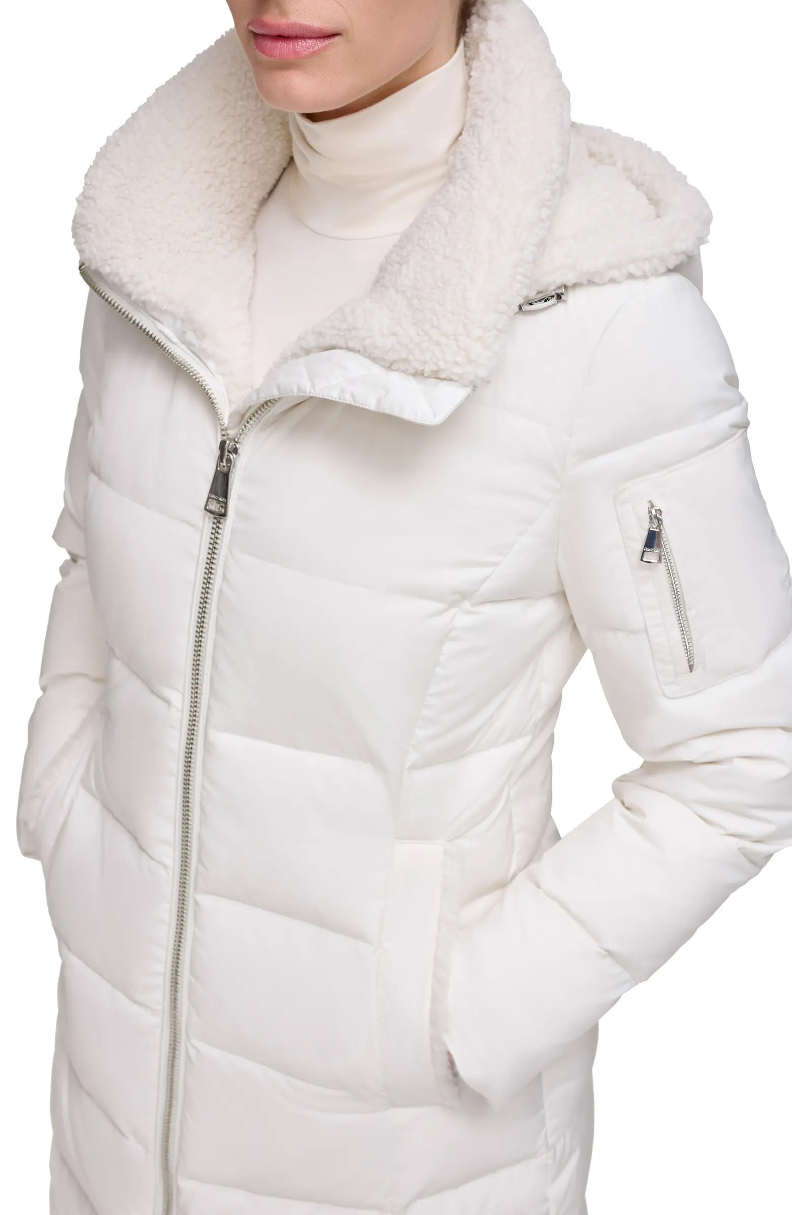 Faux Shearling Lined Down Puffer Jacket | Nordstrom Rack