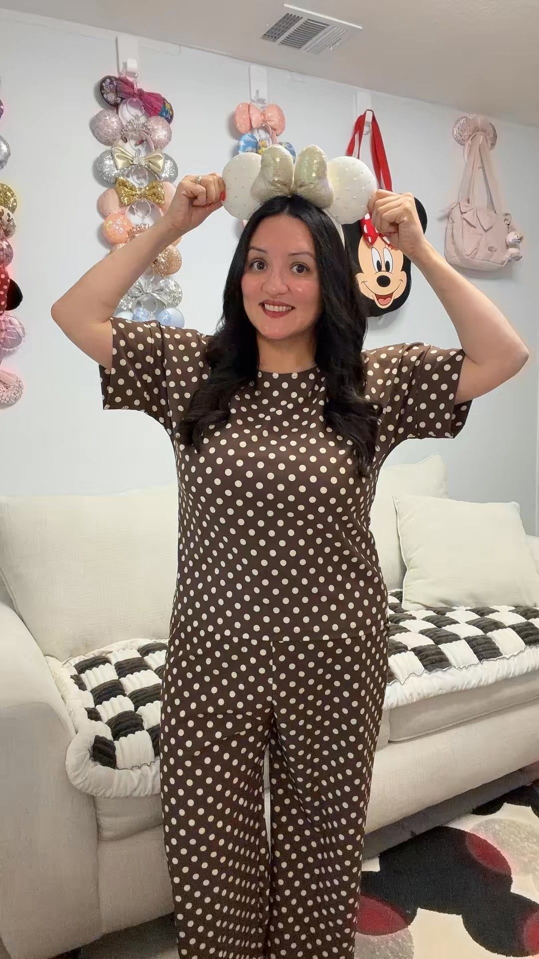 Obsessed is an understatement 🤎✨ The @Albion Fit  Cream Cocoa Dot collection is SO dreamy!

The Boss Tee with the Audrey Wide Leg Pants is officially my new favorite comfy Disney outfit 🏰✨

#AlbionFit #DisneyStyle #DisneyFashion #PolkaDots #FallStyle

#LTKootd #LTKgrwm #LTKdayinmylife