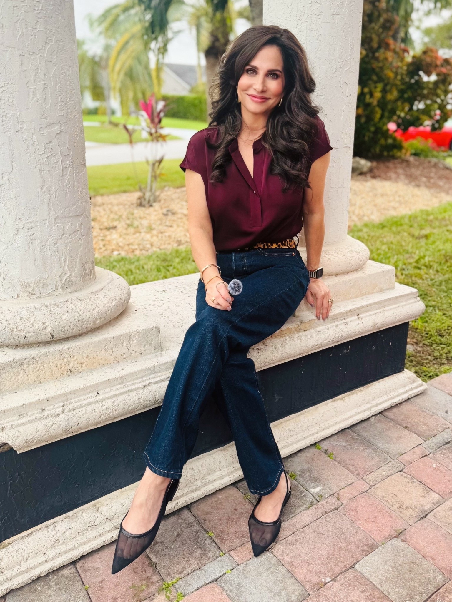 Washable silk top ! In love wearing a sm , jeans 25 , flats TTS 
#washablesilkblouse #casualfallstyle

#LTKStyleTip #LTKOver40 #LTKSaleAlert