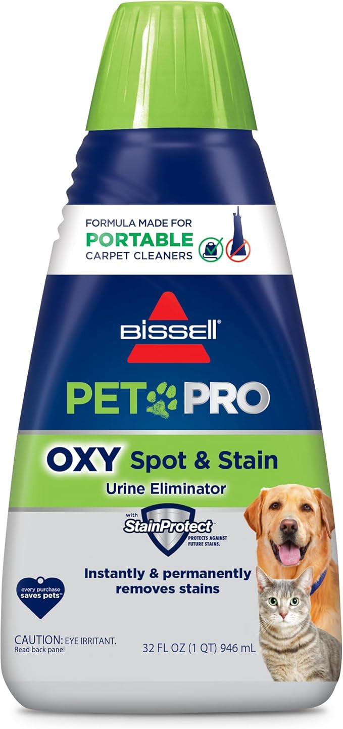 Bissell PET PRO OXY Spot & Stain Formula for Portable Carpet Cleaners, 32 oz., 2034 | Amazon (US)
