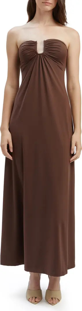 Bardot Carolena Strapless Midi Dress | Nordstrom | Nordstrom