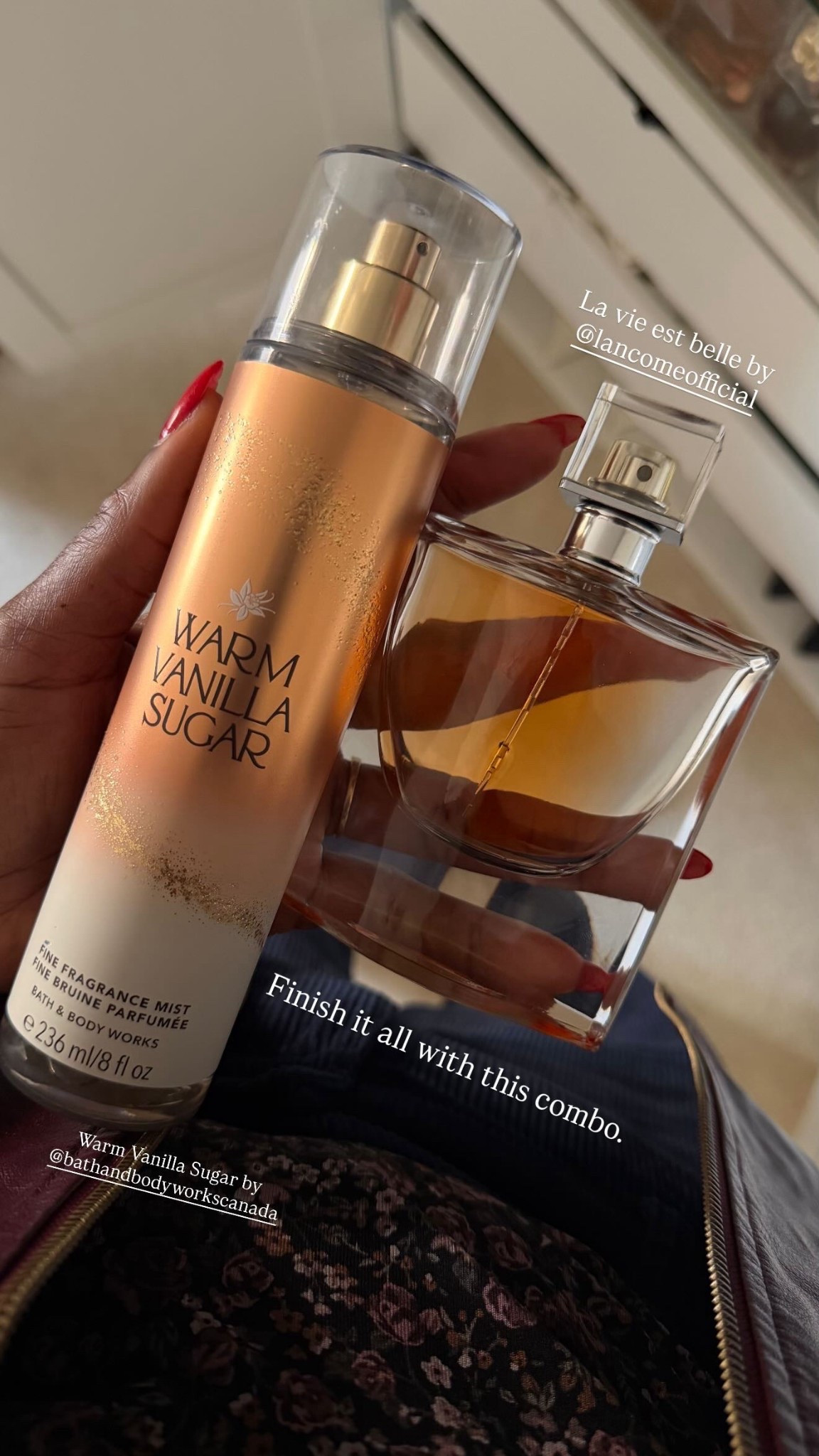 Another beautiful layering combo you need to try. La vie est belle is one of my favorite fragrances of all time. It is super feminine , sophisticated and last at least 8 hours. 

Fragrance layering idea / Best fall perfumes for women/,
signature scent ideas/ @lancome  / @bathandbodyworks /affordable fragrances/ everyday perfume/ cozy fall fragrance/ my favorite fall scents/ perfume gift ideas.


#LTKBeauty #LTKHoliday #LTKGiftGuide