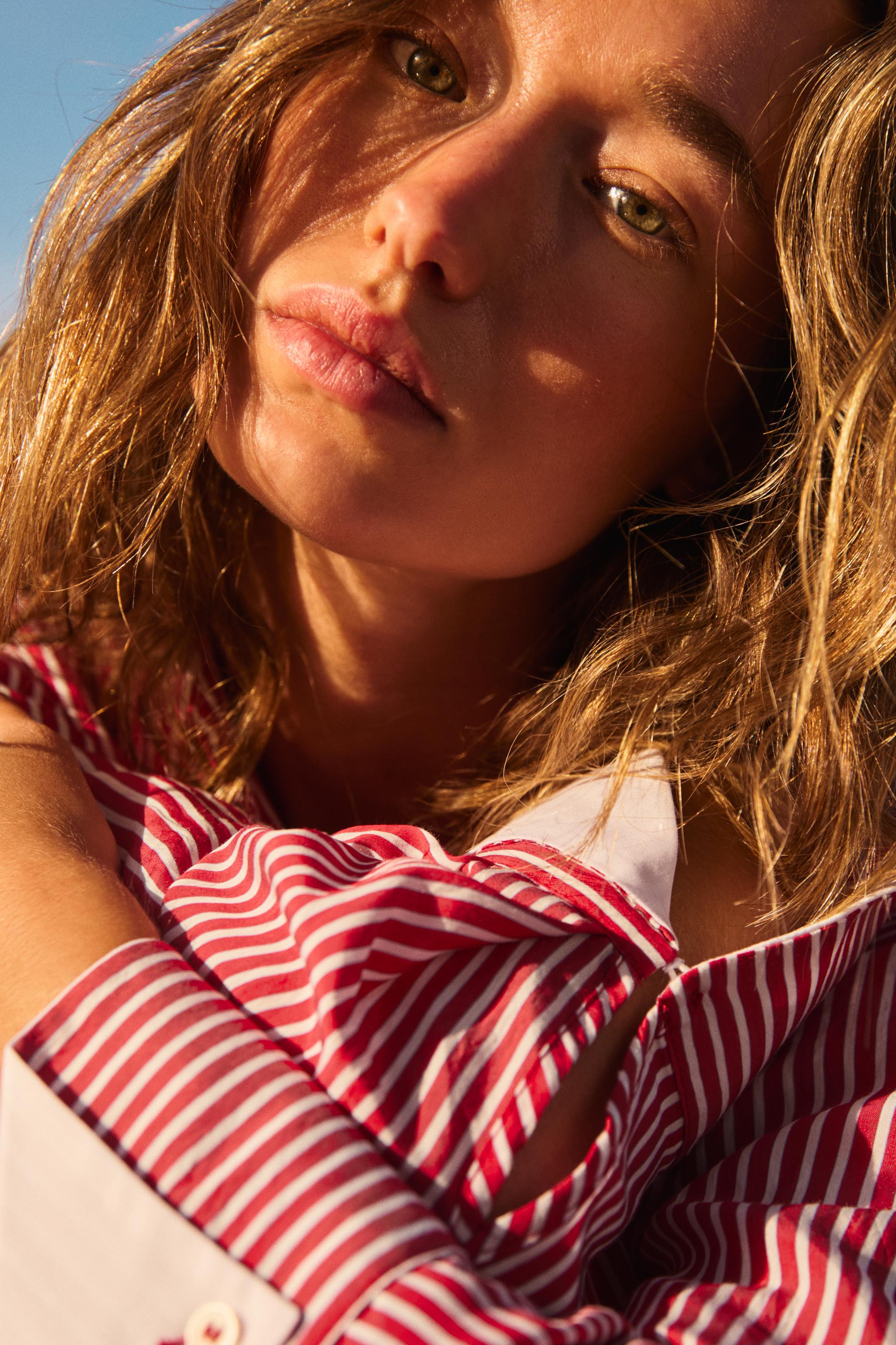 STRIPED SHIRT WITH CONTRAST CUFFS | Zara FR