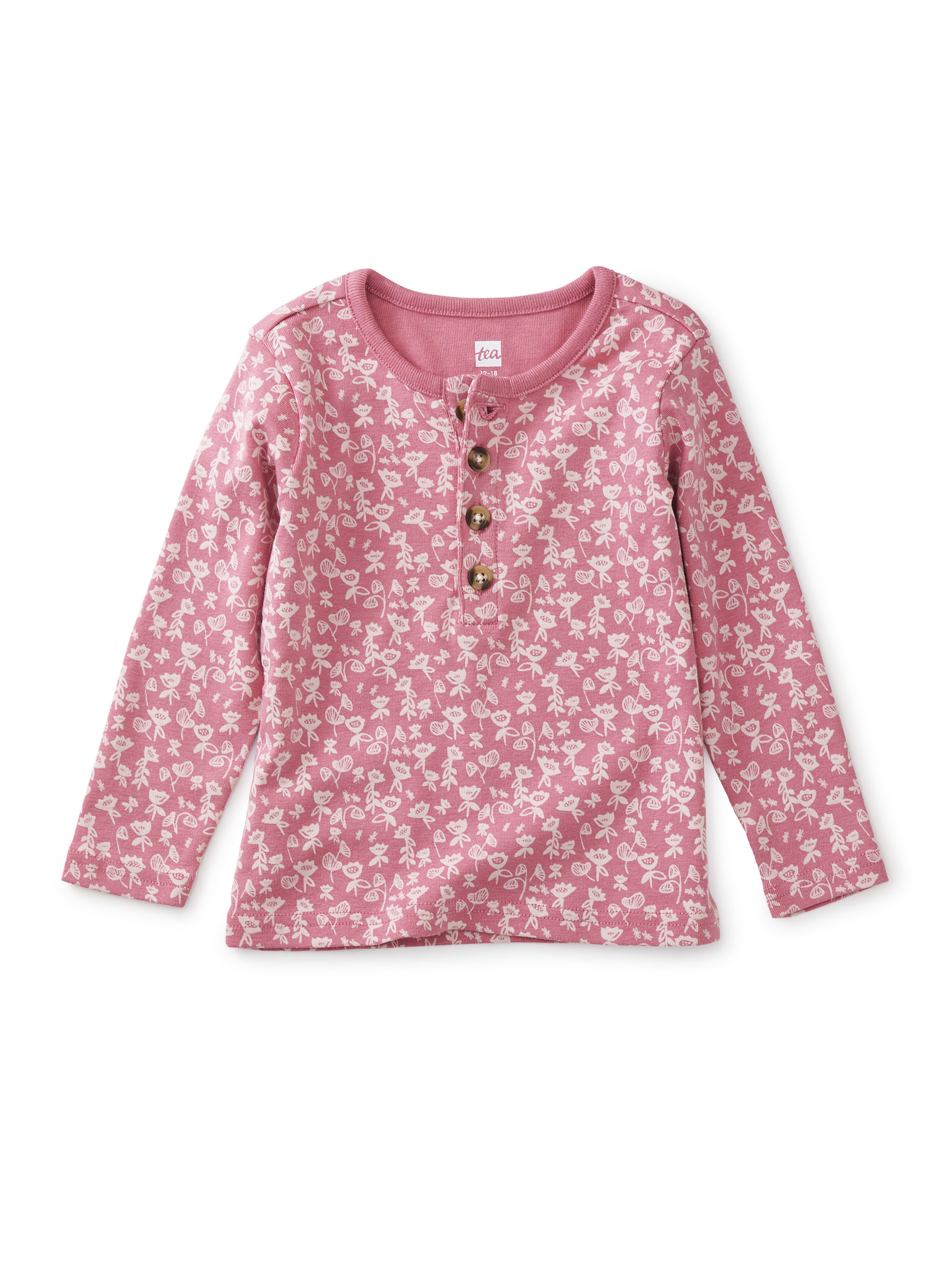 Long Sleeve Henley Baby Top | Tea Collection
