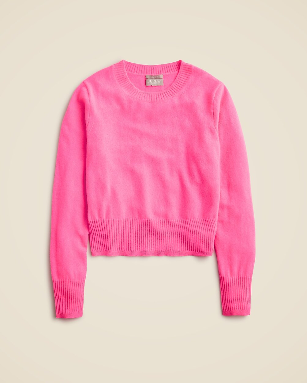 Cashmere shrunken crewneck sweater | J. Crew US