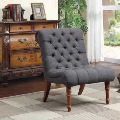 Barnkine Tufted Side Chair Upholstery: Dark Grey | Wayfair North America