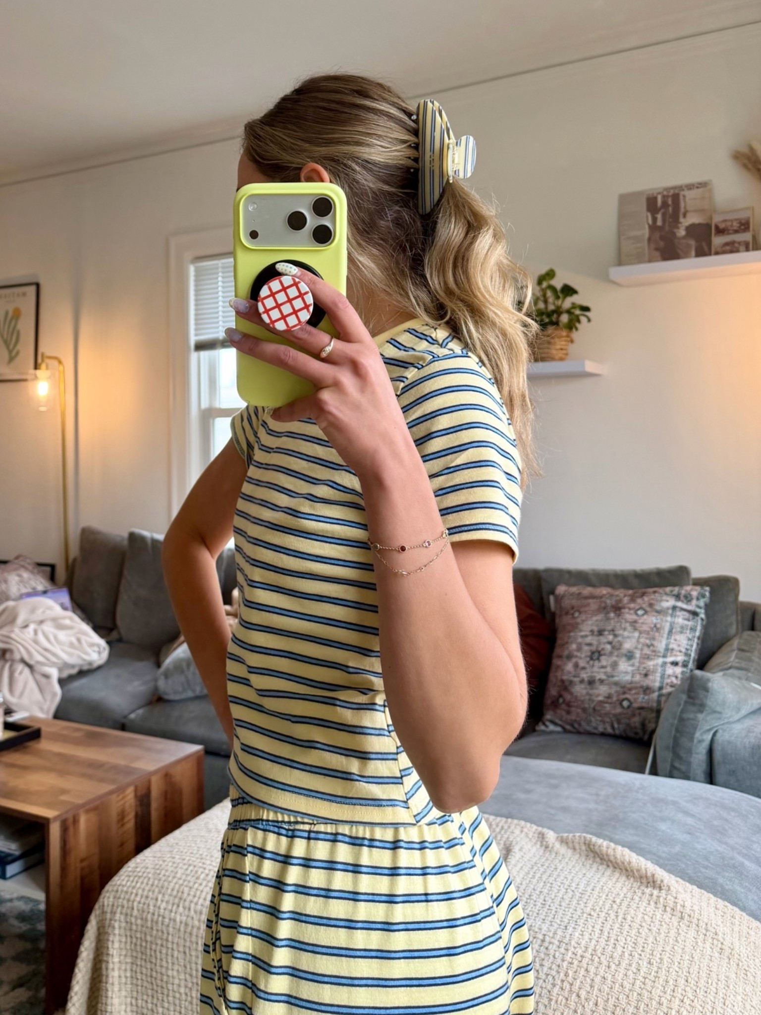Pajama set with matching claw clip!! 🥹

#LTKselfcare #LTKootd #LTKgrwm