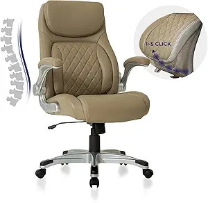 Nouhaus Ergonomic Office Chair Premium Microfiber Leather Adjustable Lumbar Support & Armrests, H... | Amazon (US)