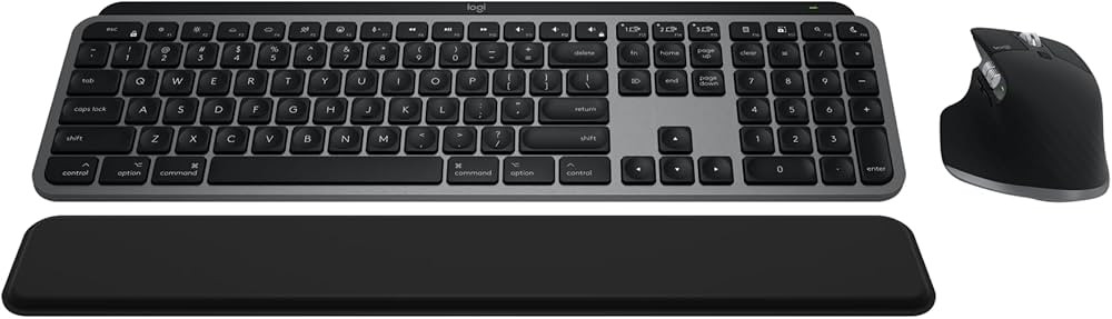 Logitech MX Keys S Combo for Mac, Wireless Keyboard and Mouse with Palm Rest, Backlit Keyboard, Fast Scroll Wireless Mouse, Bluetooth USB C for MacBook Pro, MacBook Air, iMac, iPad - Space Grey | Amazon (US)