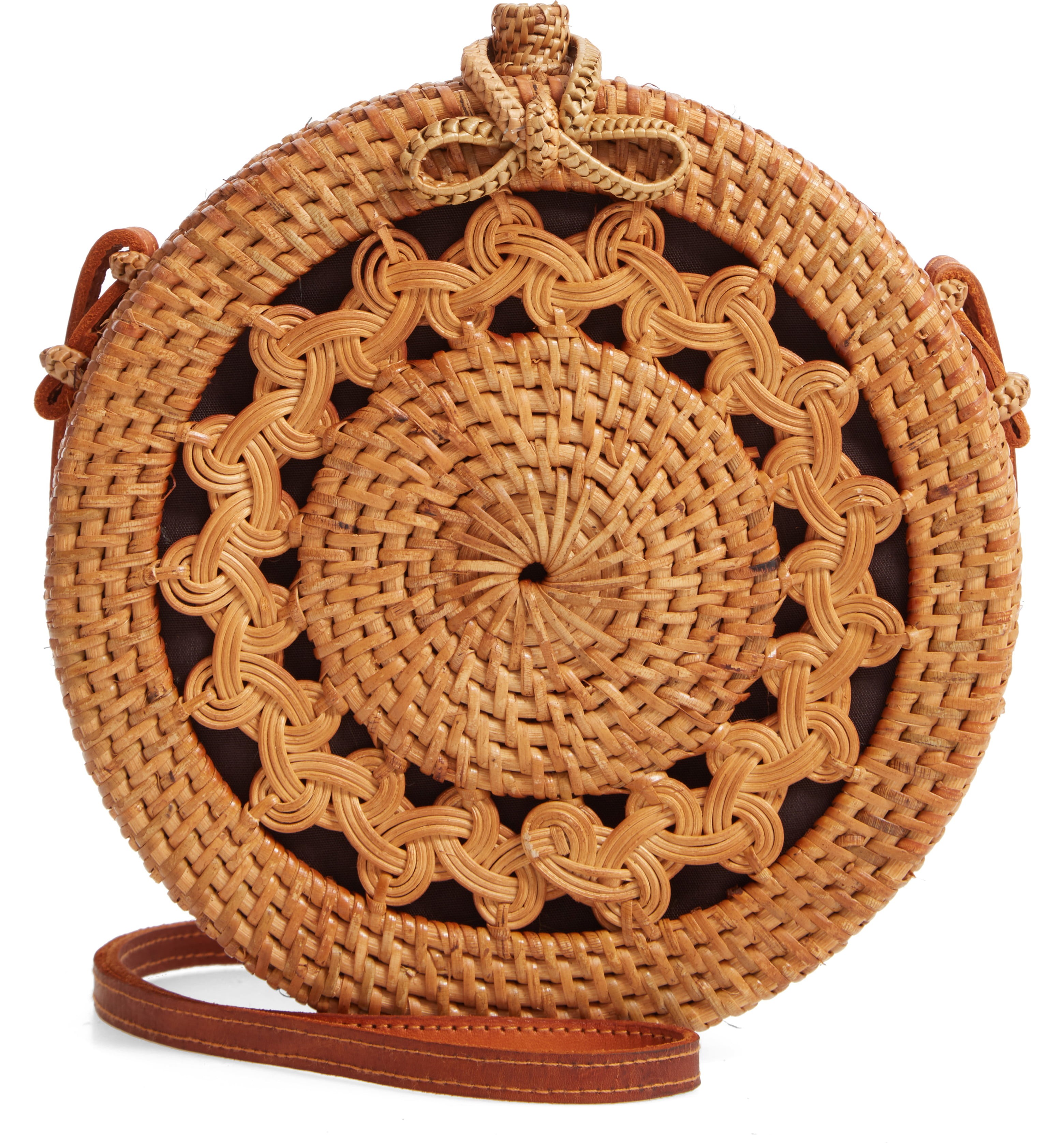 Woven Rattan Circle Crossbody Bag | Nordstrom