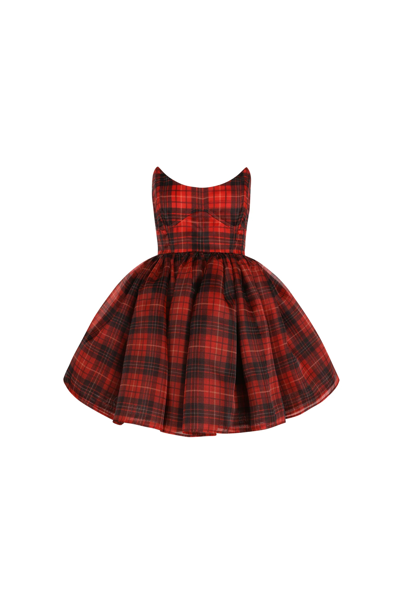 The Royal Tartan Veuve Dress & Tournure Set | Selkie Collection