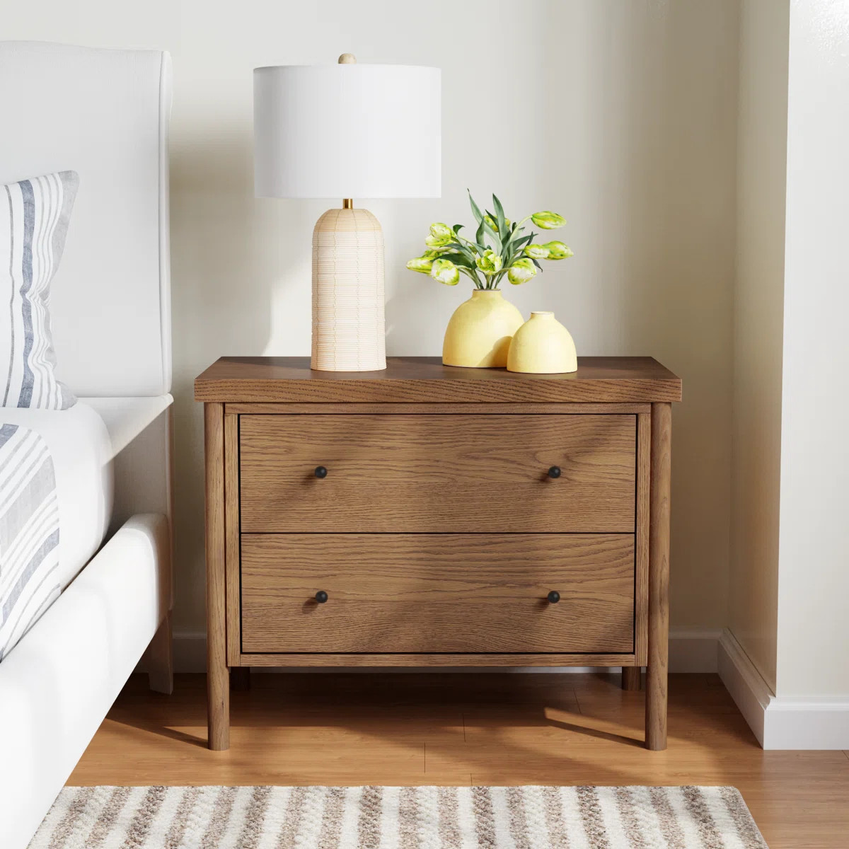 Linda 30'' W Solid Wood Nightstand | Wayfair North America
