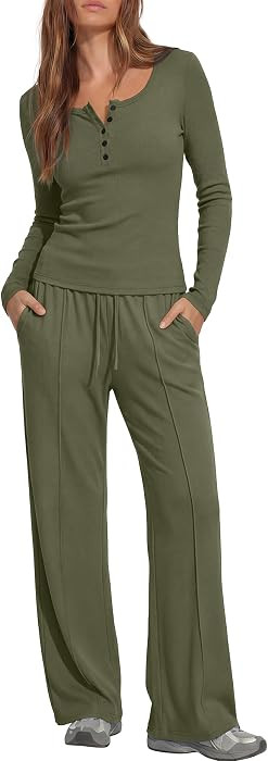 Darong Womens Fall 2 Piece Matching Lounge Sets Travel Outfits | Amazon (US)