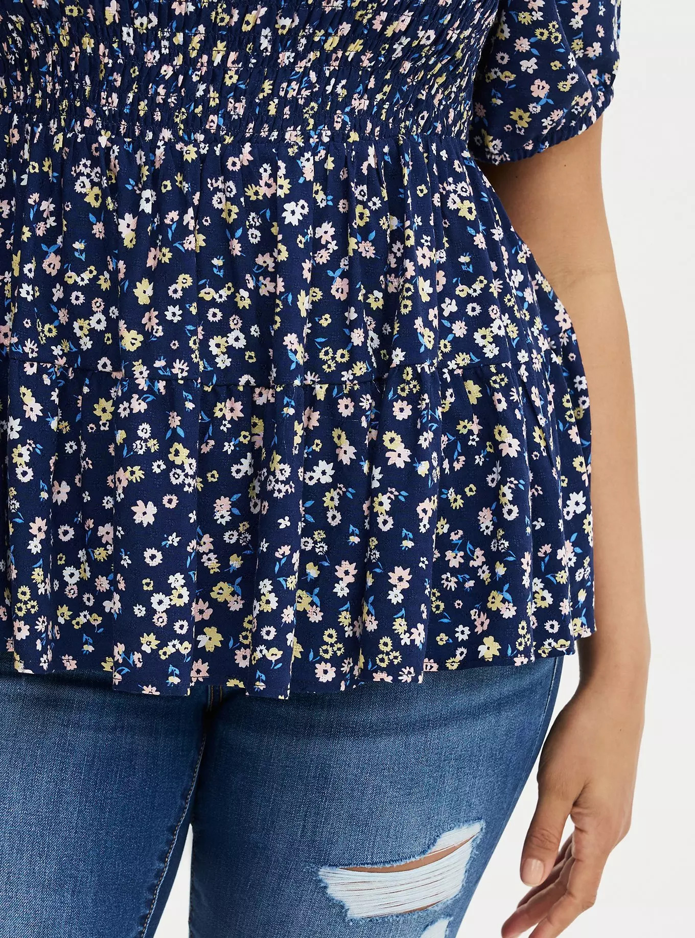 Challis Smocked Babydoll | Torrid (US & Canada)