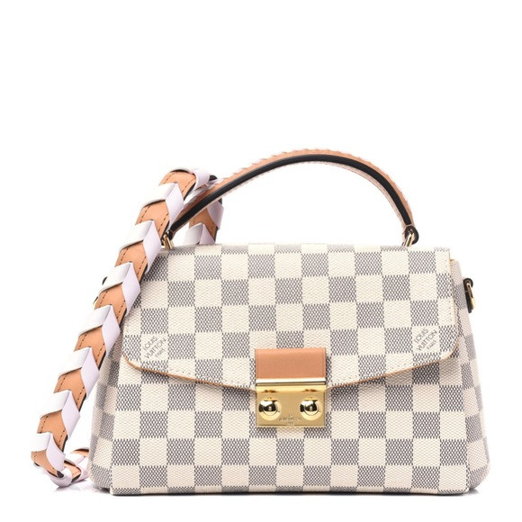 RARE Louis Vuitton Damier Azur Braided Croisette Rose | Poshmark