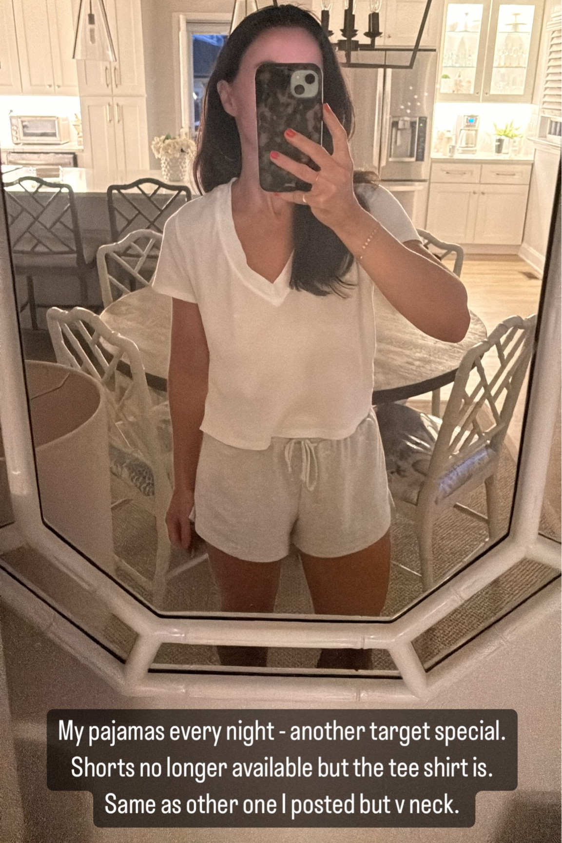 Nightly Pjs .. soo soft! Added my sheets as well. Medium in top and small bottom. They  are no longer available but found similar pair. 