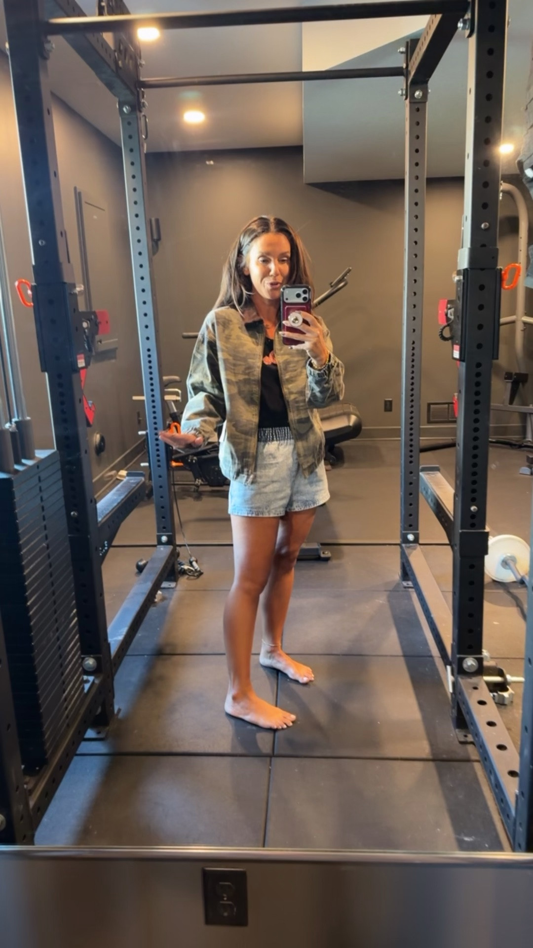 Wearing a size small