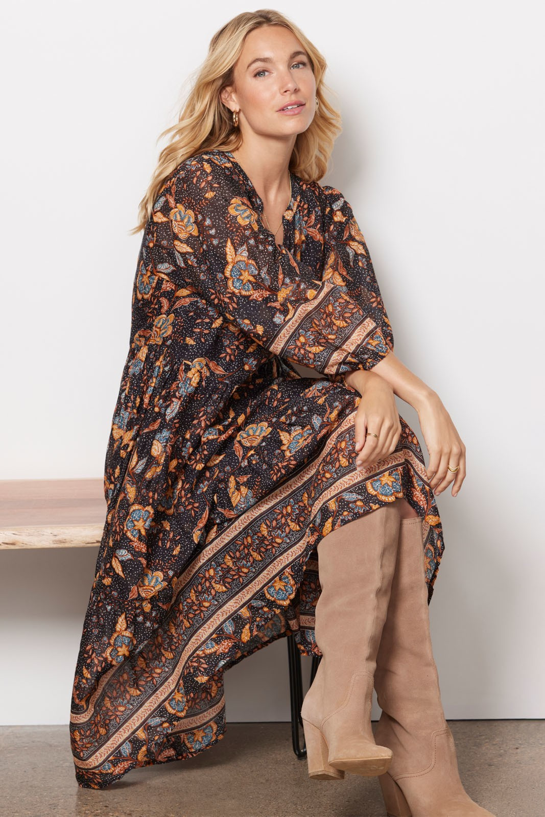 SUNDRY Felicity Floral Dress | EVEREVE | Evereve