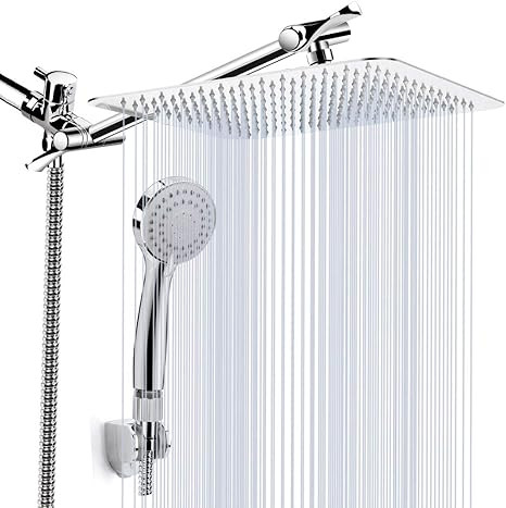 kaqinu Shower Head , 8 Inch High Pressure Rainfall Shower Head / Handheld Showerhead Combo with 1... | Amazon (US)