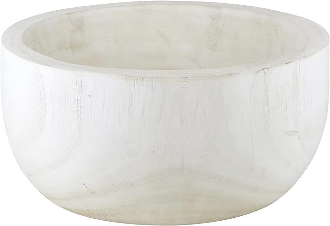 Santa Barbara Design Studio Table Sugar Paulownia Wood Bowl, 11-Inch Diameter, White | Amazon (US)