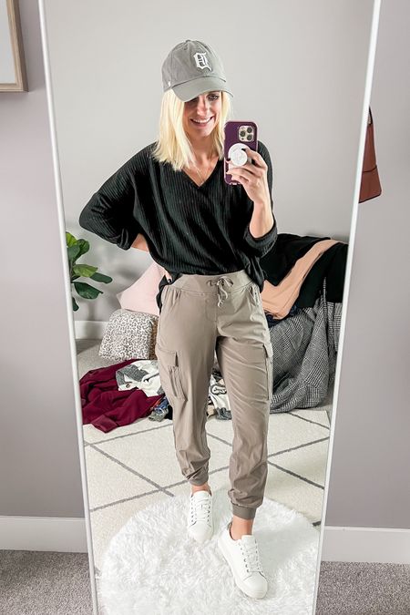 What I wore this week. I kept it casual with my cargo joggers and a black tunic. Sizing details➡️ Tunic- last years, I linked this years version || Joggers- xs || Shoes- 7.5 fit TTS

#LTKfindsunder50 #LTKstyletip #LTKSeasonal