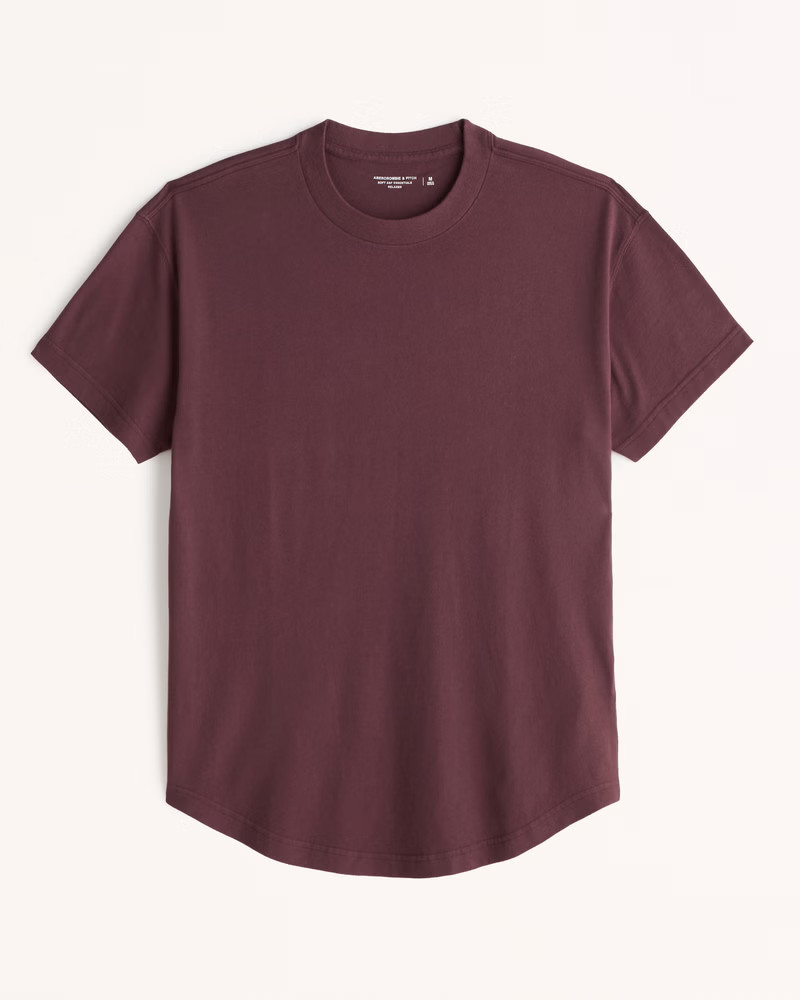 Men's Essential Curved Hem Tee | Men's New Arrivals | Abercrombie.com | Abercrombie & Fitch (US)