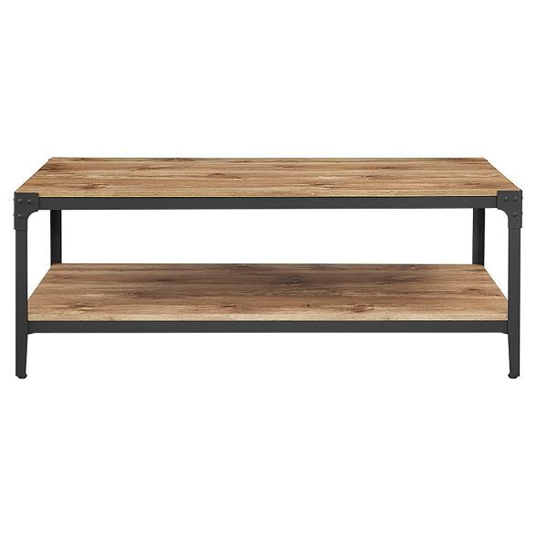 Urban Industrial Angle Iron Wood Coffee Table - Saracina Home | Target