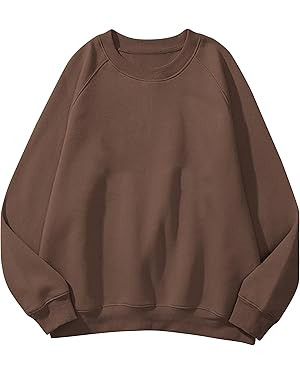 BAIGRAM Womens Oversized Crew Neck Sweatshirt Casual Y2K Hoodie Fall Winter Outfits 2023 Trendy F... | Amazon (US)