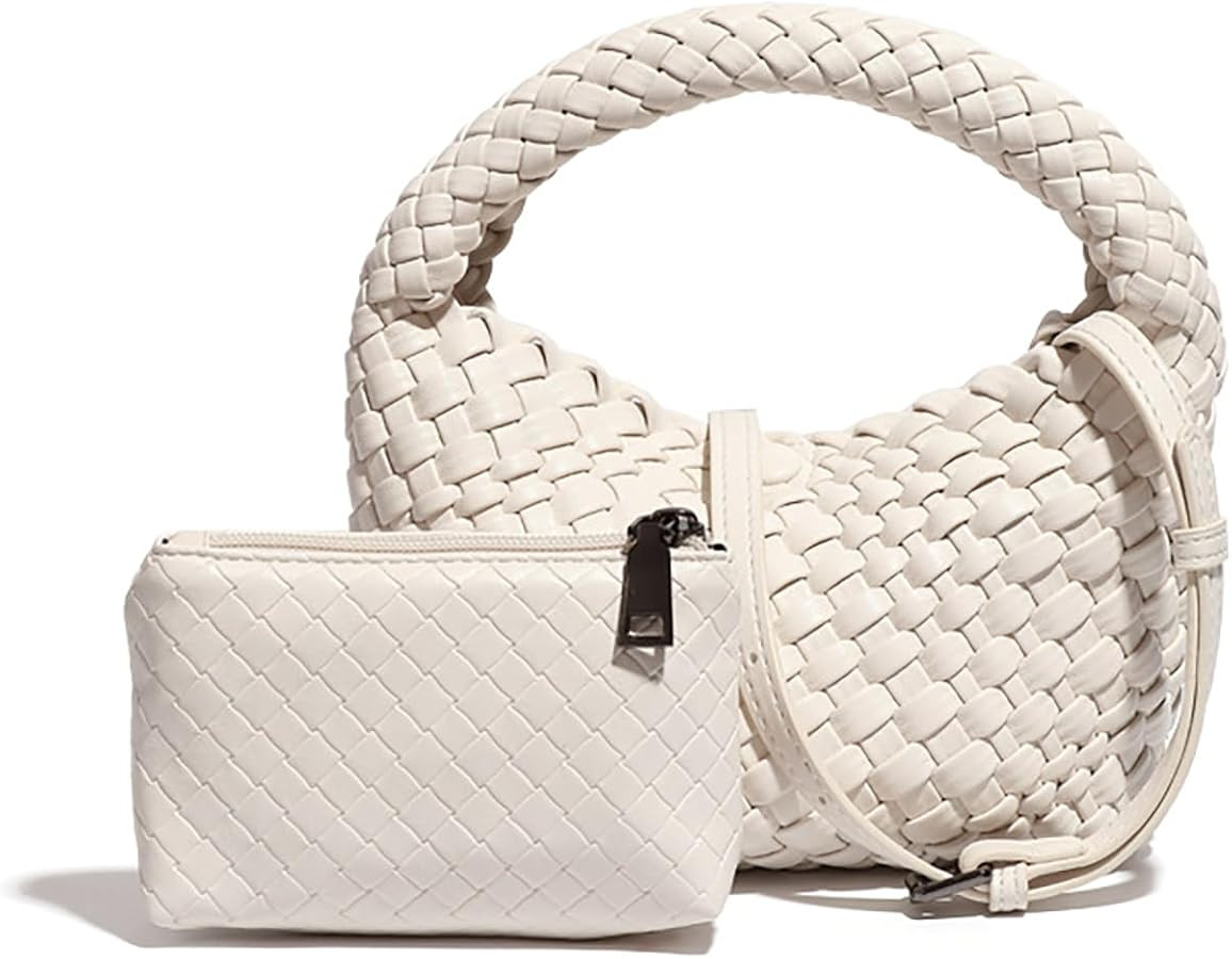 Small Size Woven Women's Handbag and Small Money Bag Luxury Lightweight Vegan Leather Adjustable ... | Amazon (US)
