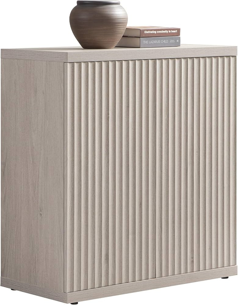 SICOTAS Buffet Cabinet with Storage Accent Sideboard Modern Credenza with Doors & Shelves Fluted ... | Amazon (US)