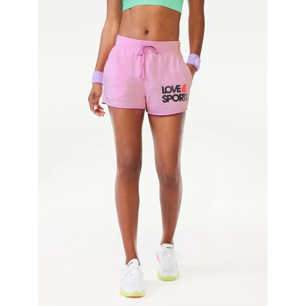 Love & Sports Women’s French Terry Cloth Shorts, Sizes XS-3XL | Walmart (US)