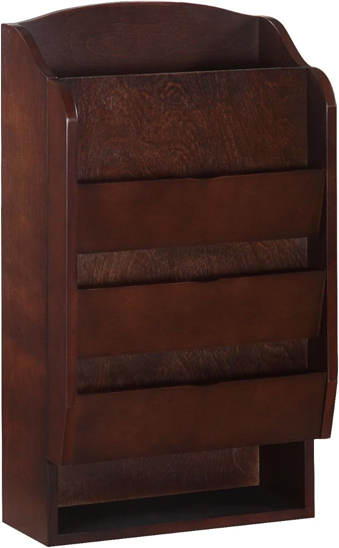 Door Entry Organizer with Mail Sorter in Mahogany | Amazon (US)