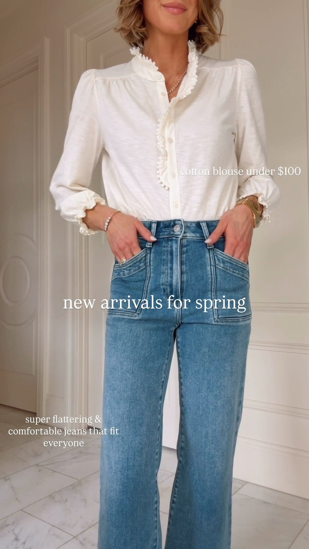 New arrivals for spring 🌸
Sharing a few recent denim + top finds! I’m 5’7” for reference — wearing size 25 in jeans (fit true to size) and a small in the top.

#LTKootd