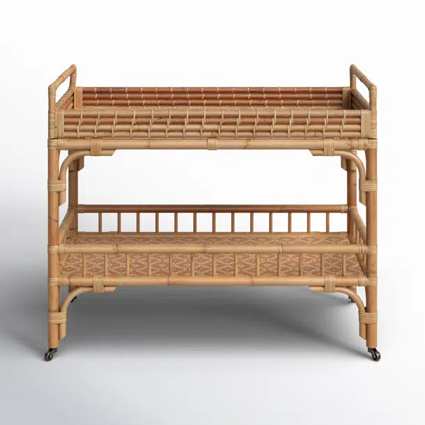 Rooney Rattan Bar Cart | Birch Lane
